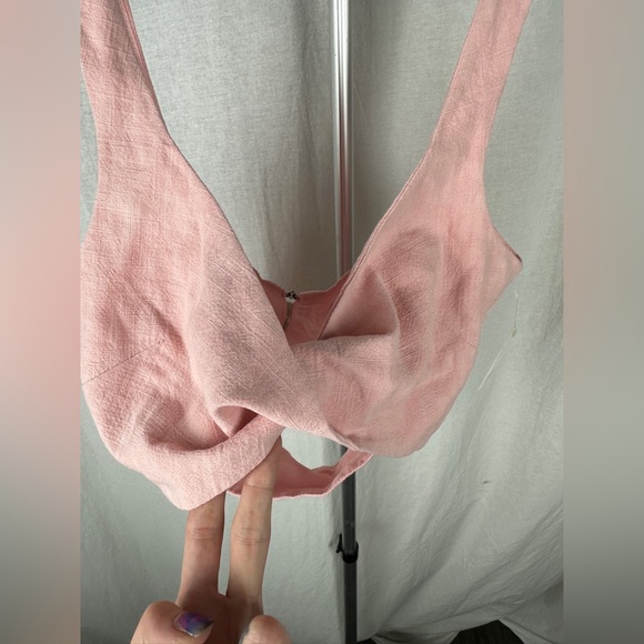 Bec & Bridge Bonnie Cut-Out Pink Crop Top Size 4 NWT - Picture 9 of 16
